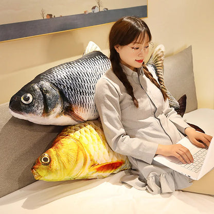 3D Carp Fish Plush – Soft Stuffed Animal Pillow, Fun Sofa Cushion, Unique Gift for special occasion & Home Decoration