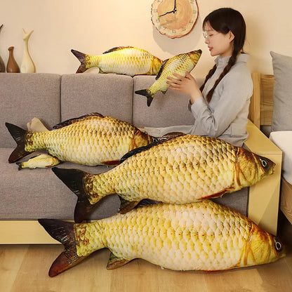 3D Carp Fish Plush – Soft Stuffed Animal Pillow, Fun Sofa Cushion, Unique Gift for special occasion & Home Decoration
