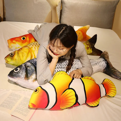 3D Carp Fish Plush – Soft Stuffed Animal Pillow, Fun Sofa Cushion, Unique Gift for special occasion & Home Decoration