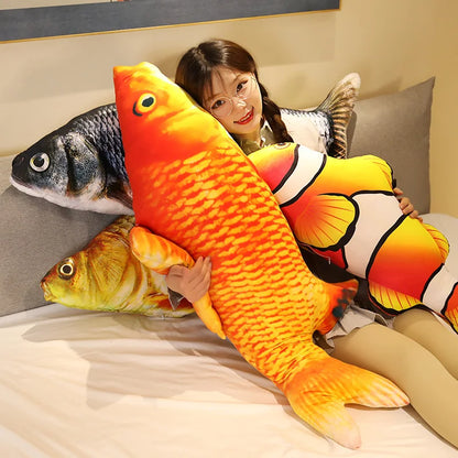 3D Carp Fish Plush – Soft Stuffed Animal Pillow, Fun Sofa Cushion, Unique Gift for special occasion & Home Decoration