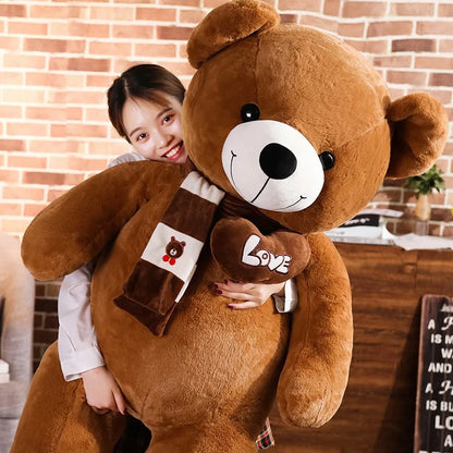 High-Quality Teddy Bear Plush – Stuffed Animal with Scarf in 4 Colours – Soft Doll Pillow and Prefect Gift