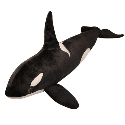 Lifelike Orca Whale Plush – Soft Stuffed Marine Animal, Realistic Ocean-Themed Gift for Home Decoration