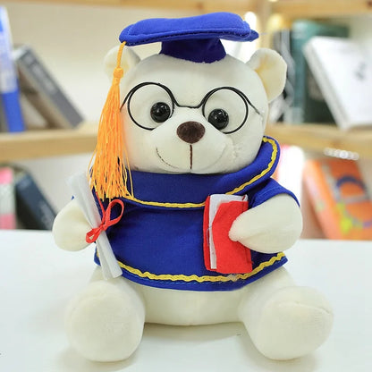 Cute Dr. Bear Plush – Soft Kawaii Teddy Bear in Graduation Outfit, Thoughtful Gift for Celebrations and Achievements