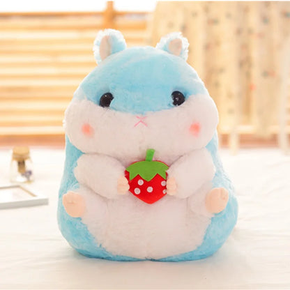 Cute Hamster Plush – Soft Cartoon Mouse Doll Holding Snacks, Bedroom Decoration, Perfect Birthday Gift