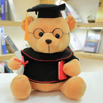 Cute Dr. Bear Plush – Soft Kawaii Teddy Bear in Graduation Outfit, Thoughtful Gift for Celebrations and Achievements