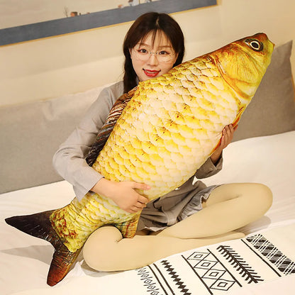 3D Carp Fish Plush – Soft Stuffed Animal Pillow, Fun Sofa Cushion, Unique Gift for special occasion & Home Decoration