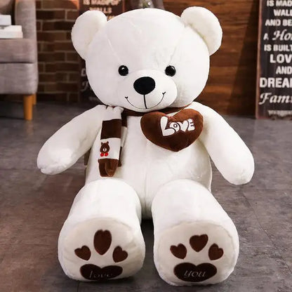 High-Quality Teddy Bear Plush – Stuffed Animal with Scarf in 4 Colours – Soft Doll Pillow and Prefect Gift