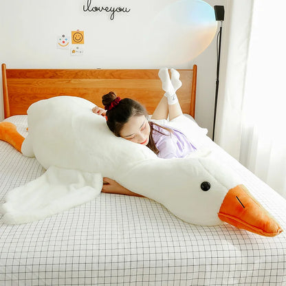 Lovely White Goose Plush – Soft Stuffed Animal Throw Pillow, Perfect for Bedtime and Birthday Gifts