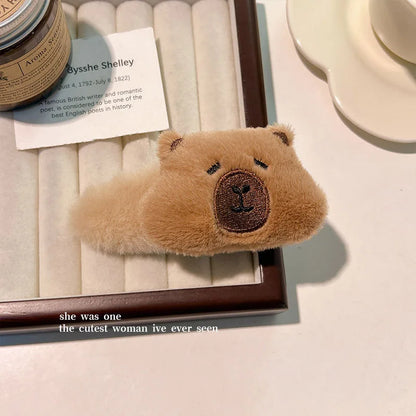 Capybara Plush Headband – Soft and Cozy Hair Hoop for Skincare, Bath, or Daily Use, Cute Novelty Accessory