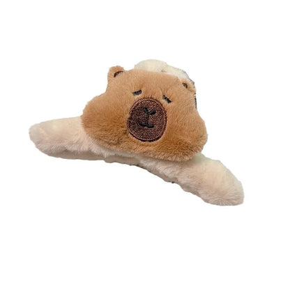 Capybara Plush Headband – Soft and Cozy Hair Hoop for Skincare, Bath, or Daily Use, Cute Novelty Accessory