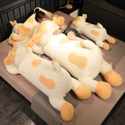 Milk Cow Plush – Soft Stuffed Animal Pillow, Cartoon Cattle Design, Cute Decorative Gift for Birthdays or Special Occasion
