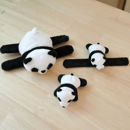 Kawaii Panda Plush Wristband – Soft Snap Wrap Animal Bracelet, Cute Hand Ring and Prefect Fun Gift