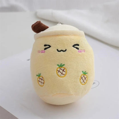 Cute Bubble Tea Plush – Soft Stuffed Milk Cup Pillow, Mini Simulation Plushie, Keychain Pendant Perfect Gift