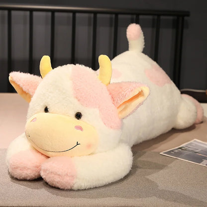 Milk Cow Plush – Soft Stuffed Animal Pillow, Cartoon Cattle Design, Cute Decorative Gift for Birthdays or Special Occasion