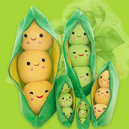 Cute Pea Plush – Soft Plant-Inspired Pillow Plushie, Kawaii Decorative Gift for Special Occasion