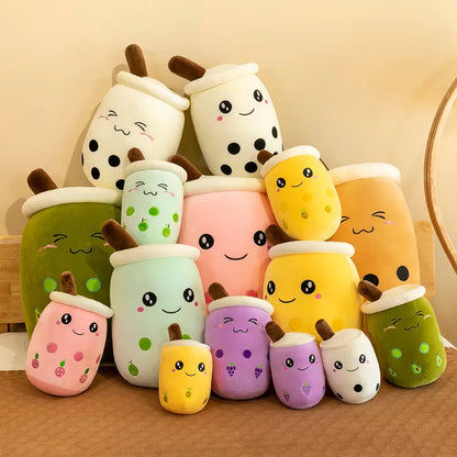 Jumbo Boba Plush Pillow – Soft Squishy Bubble Tea, Ice Cream & Fruit Drink , Fun Home Decoration & Gift Idea