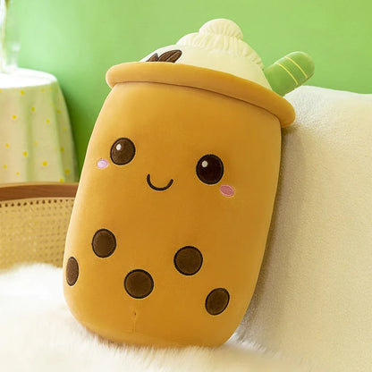 Jumbo Boba Plush Pillow – Soft Squishy Bubble Tea, Ice Cream & Fruit Drink , Fun Home Decoration & Gift Idea