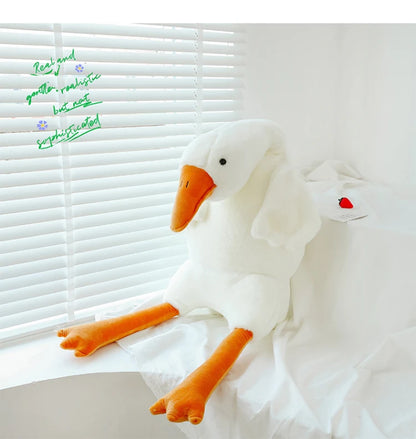 Lovely White Goose Plush – Soft Stuffed Animal Throw Pillow, Perfect for Bedtime and Birthday Gifts