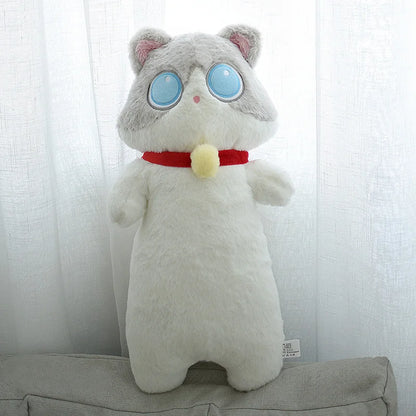 Giant Cat Plush Pillow – Long Cylindrical Bolster, Kawaii Stuffed Cushion and Cozy Sleeping Companion