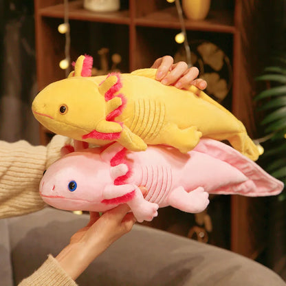 Cute Axolotl Plush – Soft Stuffed Salamander Pillow, Adorable Decorative Accent and Gift