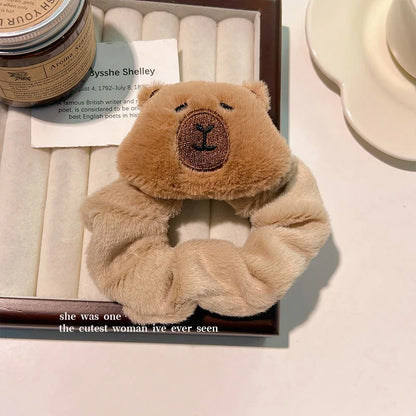 Capybara Plush Headband – Soft and Cozy Hair Hoop for Skincare, Bath, or Daily Use, Cute Novelty Accessory