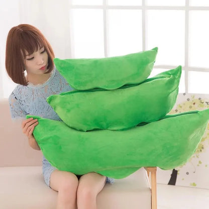Cute Pea Plush – Soft Plant-Inspired Pillow Plushie, Kawaii Decorative Gift for Special Occasion