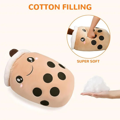 Cute Bubble Tea Plush – Soft Stuffed Milk Cup Pillow, Mini Simulation Plushie, Keychain Pendant Perfect Gift