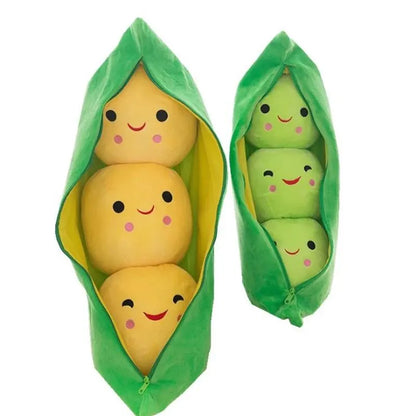 Cute Pea Plush – Soft Plant-Inspired Pillow Plushie, Kawaii Decorative Gift for Special Occasion