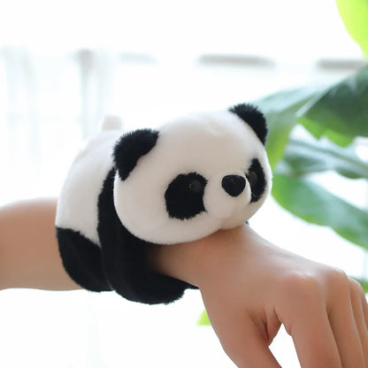 Kawaii Panda Plush Wristband – Soft Snap Wrap Animal Bracelet, Cute Hand Ring and Prefect Fun Gift