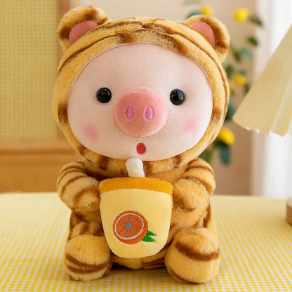 Bubble Pig Plush – Cute Stuffed Animal Pillow in Bunny, Frog, Unicorn & Boba Cup Styles, Fun Gift and Decorative Plushie
