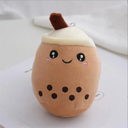 Cute Bubble Tea Plush – Soft Stuffed Milk Cup Pillow, Mini Simulation Plushie, Keychain Pendant Perfect Gift