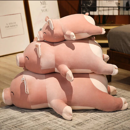Squishy Pig Plush – Soft Stuffed Animal Pillow Cushion (50–100 cm) – Cute Comforting Gift