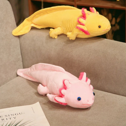 Cute Axolotl Plush – Soft Stuffed Salamander Pillow, Adorable Decorative Accent and Gift