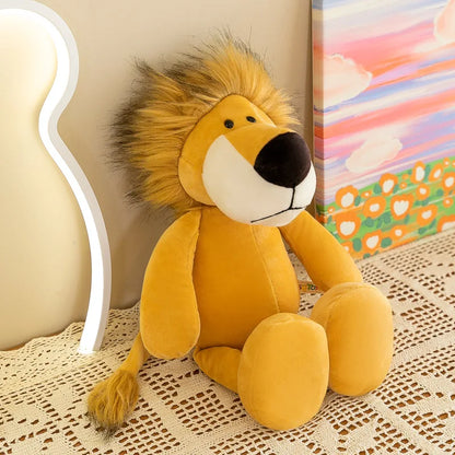 Jungle Animals Plush – Soft Stuffed Doll (Bear, Lion, Tiger, Raccoon, Monkey) – Cute Birthday Gift.