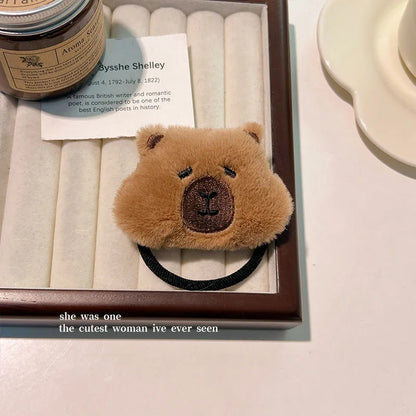 Capybara Plush Headband – Soft and Cozy Hair Hoop for Skincare, Bath, or Daily Use, Cute Novelty Accessory