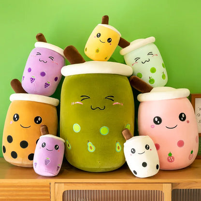 Jumbo Boba Plush Pillow – Soft Squishy Bubble Tea, Ice Cream & Fruit Drink , Fun Home Decoration & Gift Idea