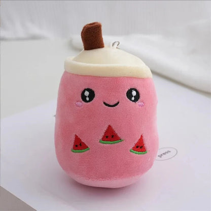 Cute Bubble Tea Plush – Soft Stuffed Milk Cup Pillow, Mini Simulation Plushie, Keychain Pendant Perfect Gift