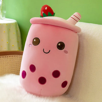 Jumbo Boba Plush Pillow – Soft Squishy Bubble Tea, Ice Cream & Fruit Drink , Fun Home Decoration & Gift Idea