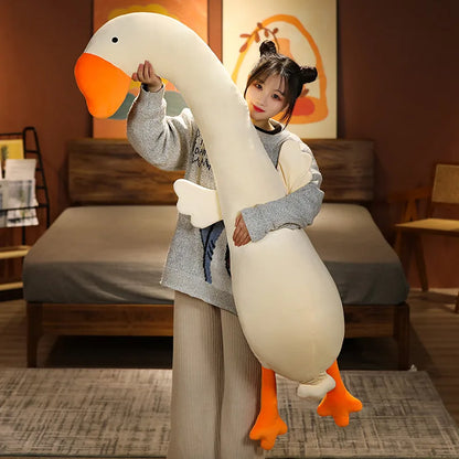Giant Goose Plush – Soft Stuffed Goose Doll Long Pillow Cushion, Cozy and Fun Gift for Birthdays or Home Decoration