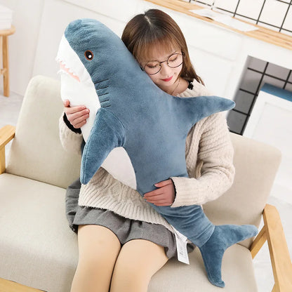 Cute Shark Plush – Soft Stuffed Animal Reading Pillow, Perfect for Birthday Gifts and Home Decoration