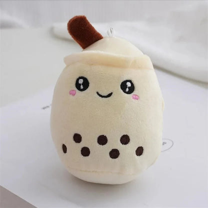 Cute Bubble Tea Plush – Soft Stuffed Milk Cup Pillow, Mini Simulation Plushie, Keychain Pendant Perfect Gift