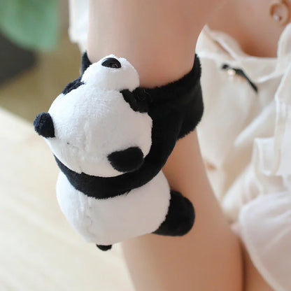 Kawaii Panda Plush Wristband – Soft Snap Wrap Animal Bracelet, Cute Hand Ring and Prefect Fun Gift