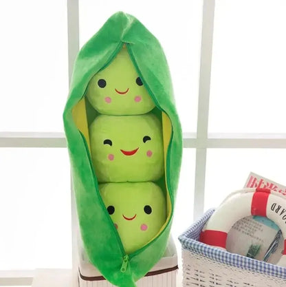Cute Pea Plush – Soft Plant-Inspired Pillow Plushie, Kawaii Decorative Gift for Special Occasion