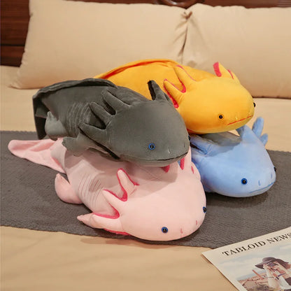 Cute Axolotl Plush – Soft Stuffed Salamander Pillow, Adorable Decorative Accent and Gift