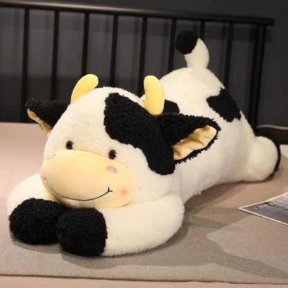 Milk Cow Plush – Soft Stuffed Animal Pillow, Cartoon Cattle Design, Cute Decorative Gift for Birthdays or Special Occasion