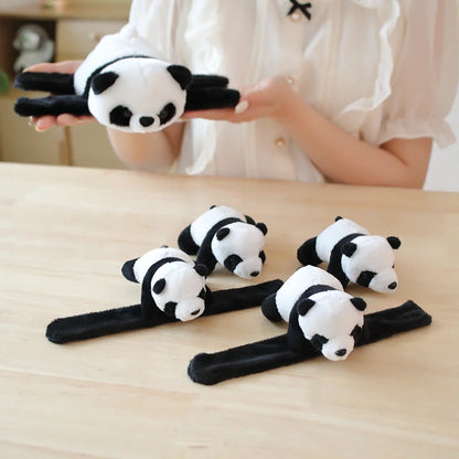 Kawaii Panda Plush Wristband – Soft Snap Wrap Animal Bracelet, Cute Hand Ring and Prefect Fun Gift