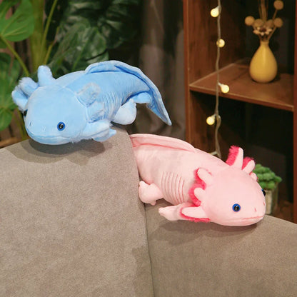 Kawaii Axolotl Plush – Soft Stuffed Salamander Doll, Cozy Decorative Pillow and Cute Gift