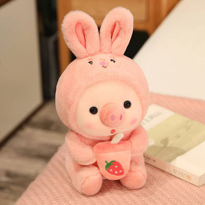 Kawaii Bear Costume Plush – Soft Cartoon Animal Plushie, Delightful Gift for Birthdays, Holidays, or Special Occasions