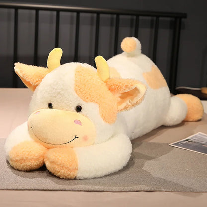 Milk Cow Plush – Soft Stuffed Animal Pillow, Cartoon Cattle Design, Cute Decorative Gift for Birthdays or Special Occasion