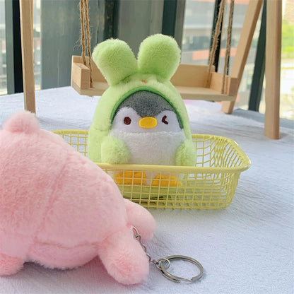 Cute Penguin and Rabbit Plush Keychain – Soft Bag Charm Pendant, Fun and Adorable Gift for Special Occasion